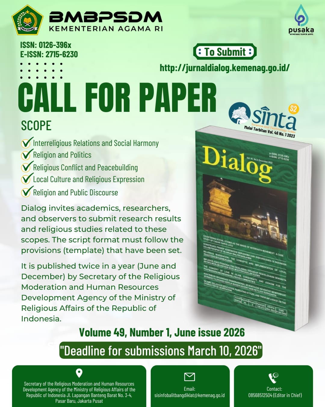 Call for Papers Vol. 49 No. 1 Tahun 2026